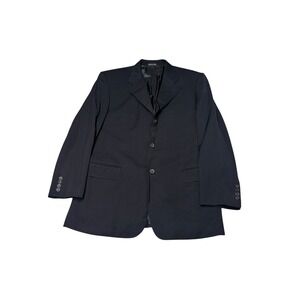 Pavone Mens Black Wool Giovanni Tonella Blazer Jacket Made in Italy Size 40R